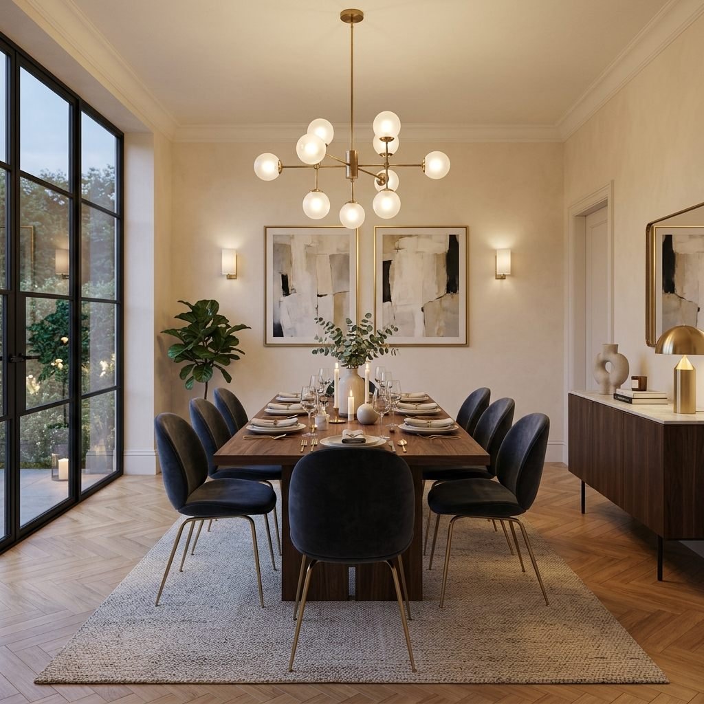 سفرة طعام حديثة بخشب فاخر
